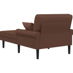 vidaXL Chaise longue Bruin Kunstleer
