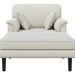 vidaXL Chaise longue Crèmekleurig fluweel