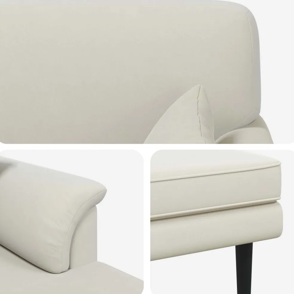 vidaXL Chaise longue Crèmekleurig fluweel