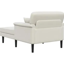 vidaXL Chaise longue Crèmekleurig fluweel