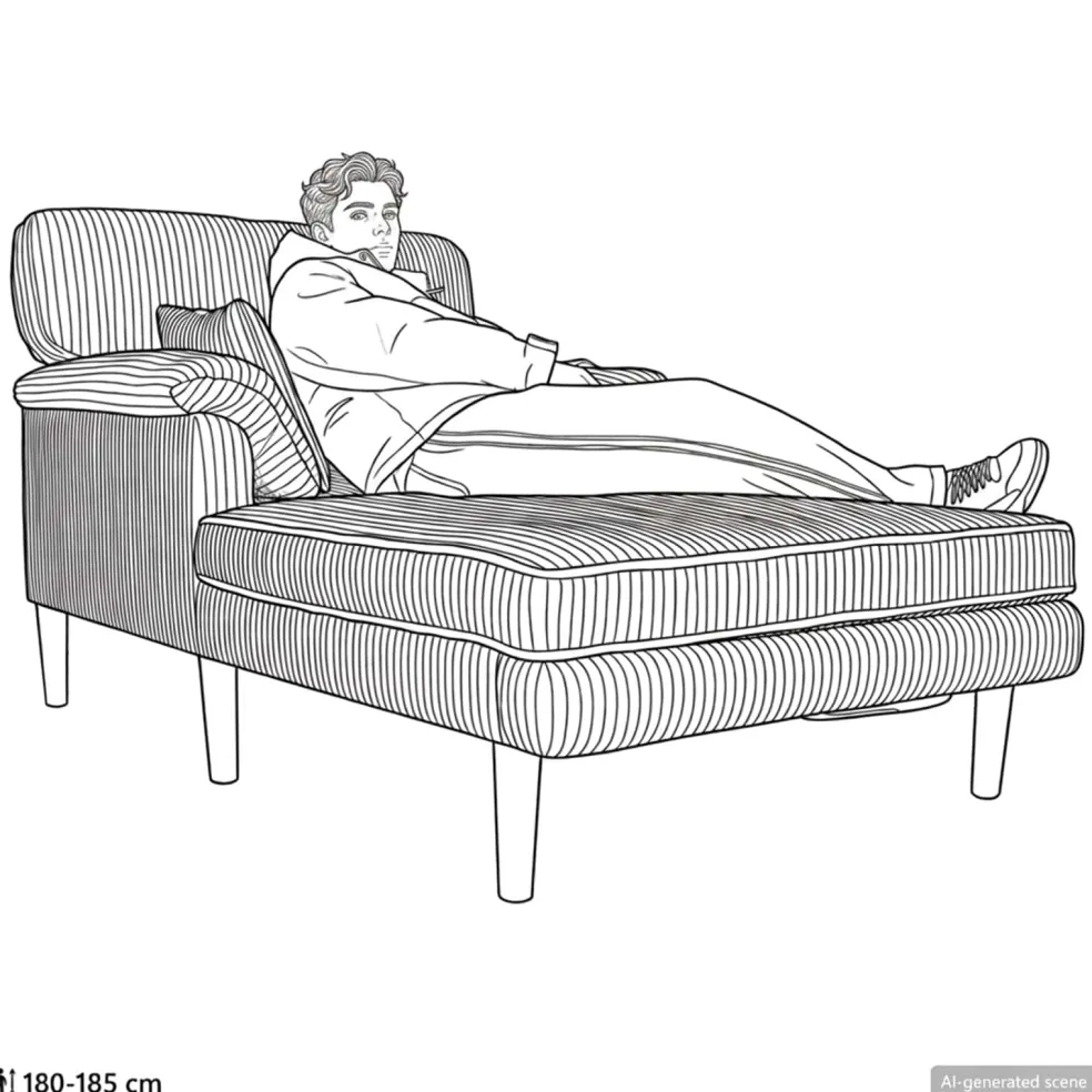 vidaXL Chaise longue Donkergrijs Katoenen stof