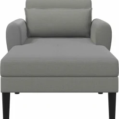 vidaXL Chaise longue Donkergrijs Grof geweven fluweel