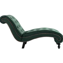 vidaXL Chaise longue fluweel groen