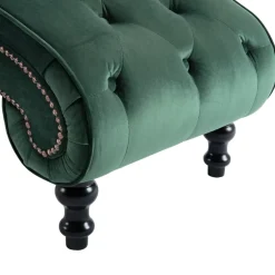 vidaXL Chaise longue fluweel groen