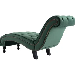 vidaXL Chaise longue fluweel groen