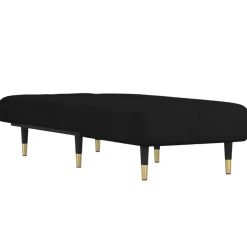 vidaXL Chaise longue fluweel zwart