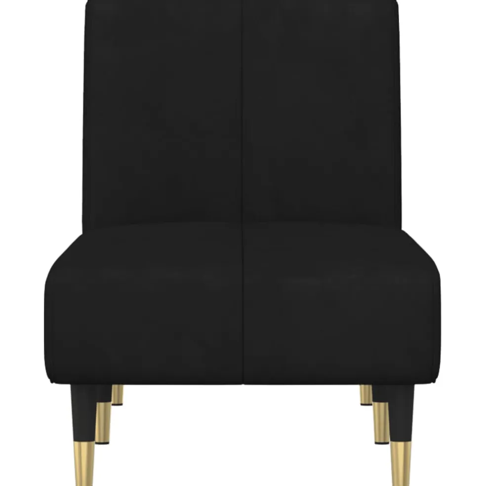 vidaXL Chaise longue fluweel zwart