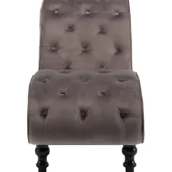 vidaXL Chaise longue fluweel grijs