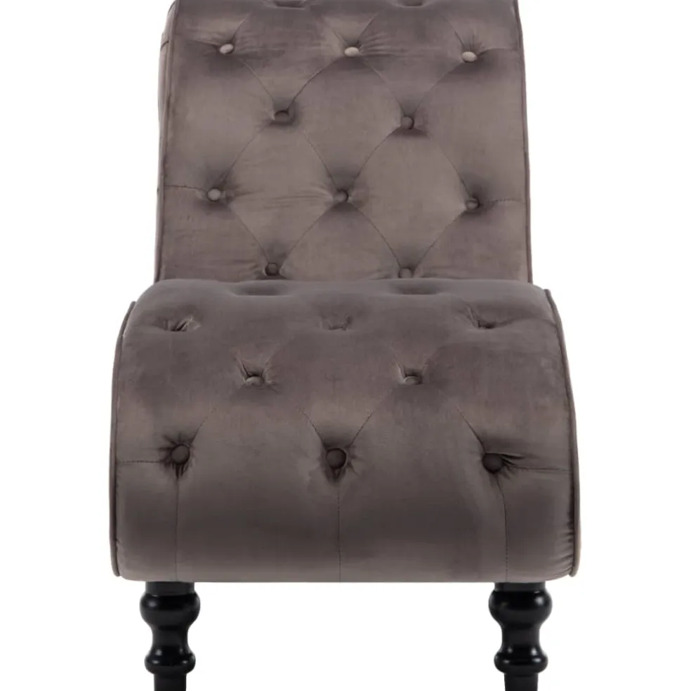 vidaXL Chaise longue fluweel grijs