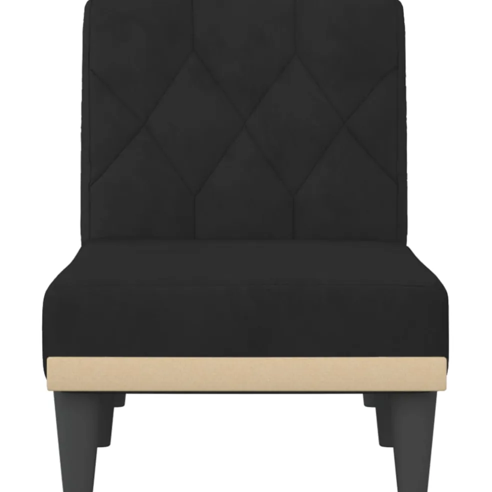 vidaXL Chaise longue fluweel zwart