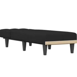 vidaXL Chaise longue fluweel zwart