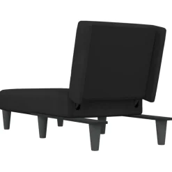 vidaXL Chaise longue fluweel zwart