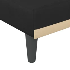 vidaXL Chaise longue fluweel zwart