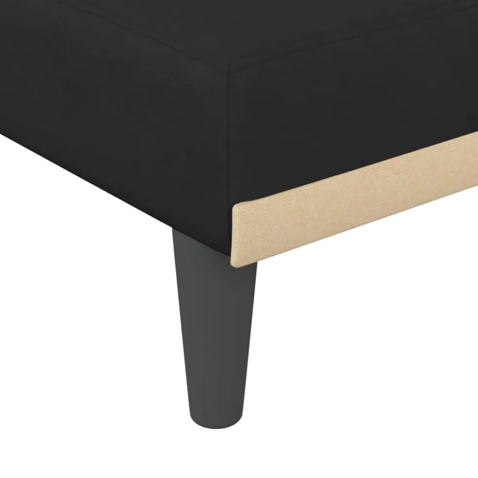 vidaXL Chaise longue fluweel zwart