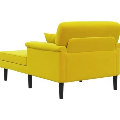 vidaXL Chaise longue Geel fluweel