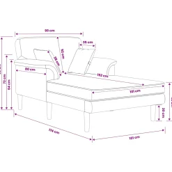 vidaXL Chaise longue Geel fluweel