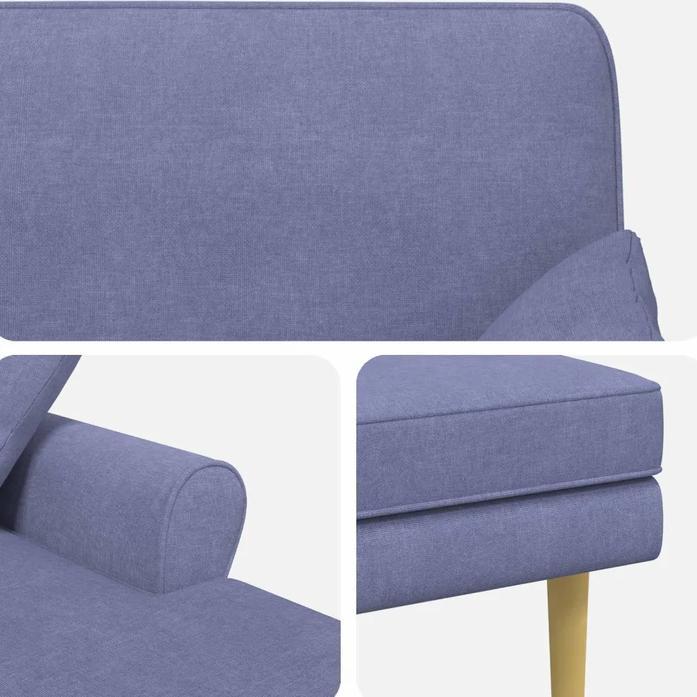 vidaXL Chaise longue Jeans Blauw Stof