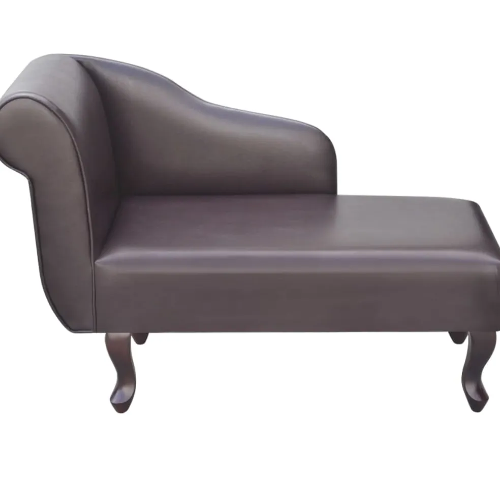vidaXL Chaise longue kunstleer bruin