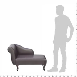 vidaXL Chaise longue kunstleer bruin