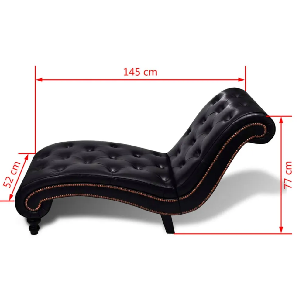 vidaXL Chaise longue kunstleer bruin