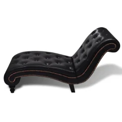 vidaXL Chaise longue kunstleer bruin