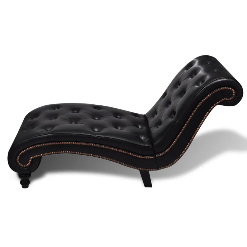 vidaXL Chaise longue kunstleer bruin