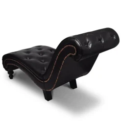 vidaXL Chaise longue kunstleer bruin