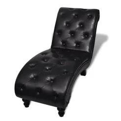 vidaXL Chaise longue kunstleer bruin
