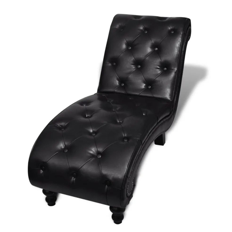 vidaXL Chaise longue kunstleer bruin