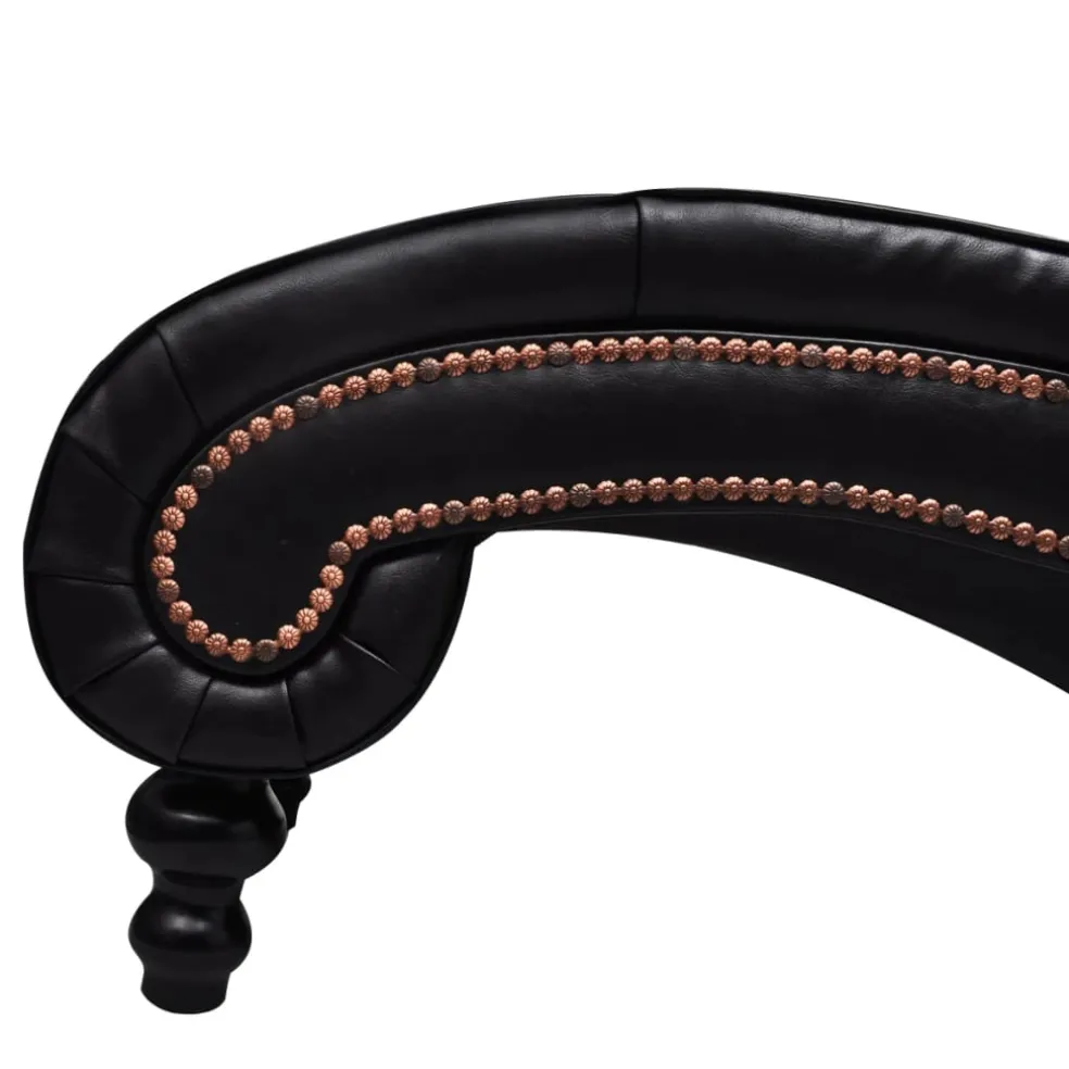 vidaXL Chaise longue kunstleer bruin
