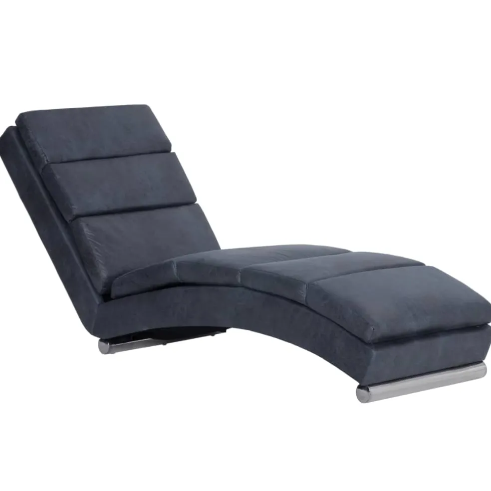 vidaXL Chaise longue kunstsuède grijs