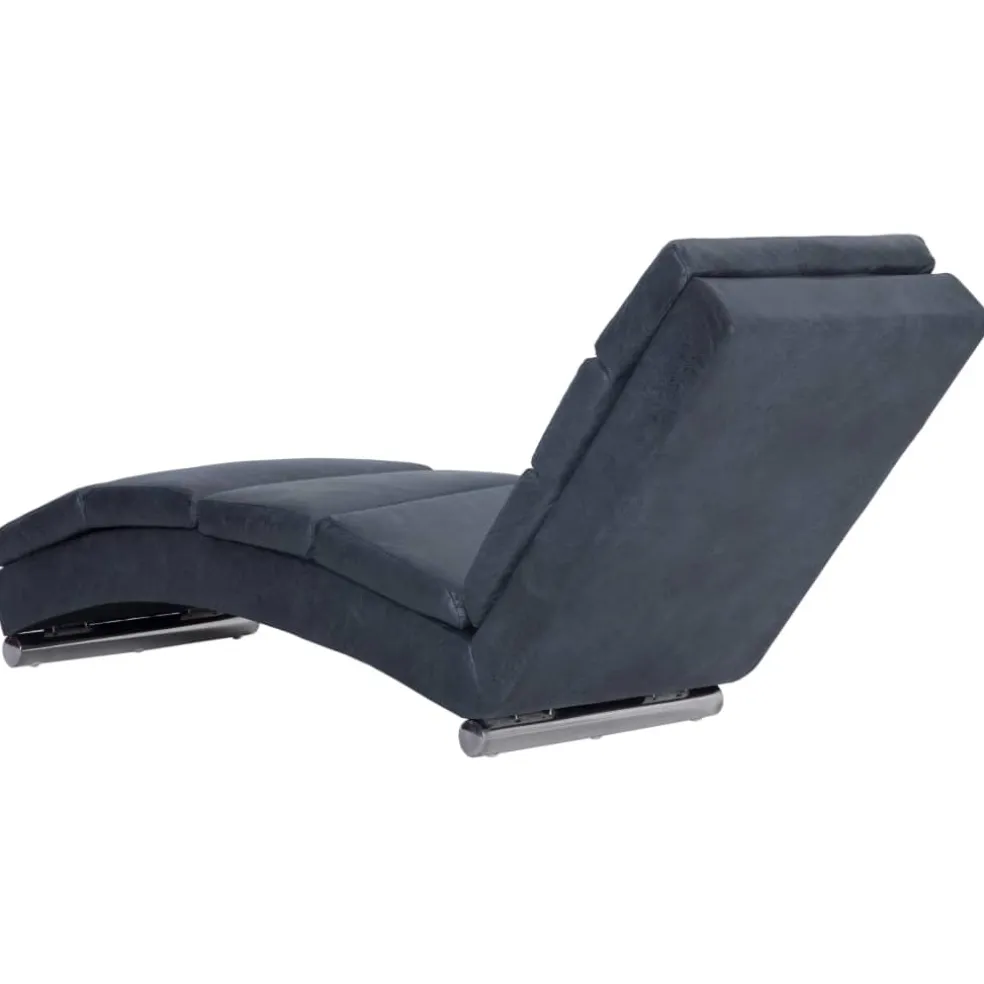 vidaXL Chaise longue kunstsuède grijs