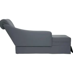 vidaXL Chaise longue met bolster&rechterarmleuning fluweel donkergrijs