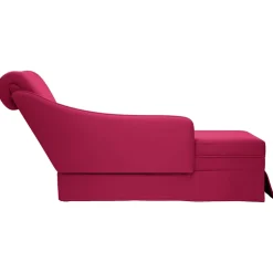 vidaXL Chaise longue met bolster en rechterarmleuning fluweel wijnrood