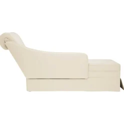 vidaXL Chaise longue met bolster en rechterarmleuning linnen