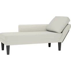 vidaXL Chaise longue met kussens fluweel crèmekleurig