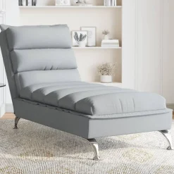 vidaXL Chaise longue met kussen en rechterarmleuning fluweel geel