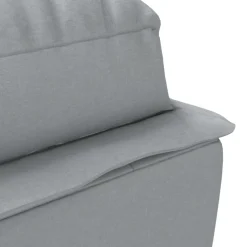 vidaXL Chaise longue met kussens stof lichtgrijs