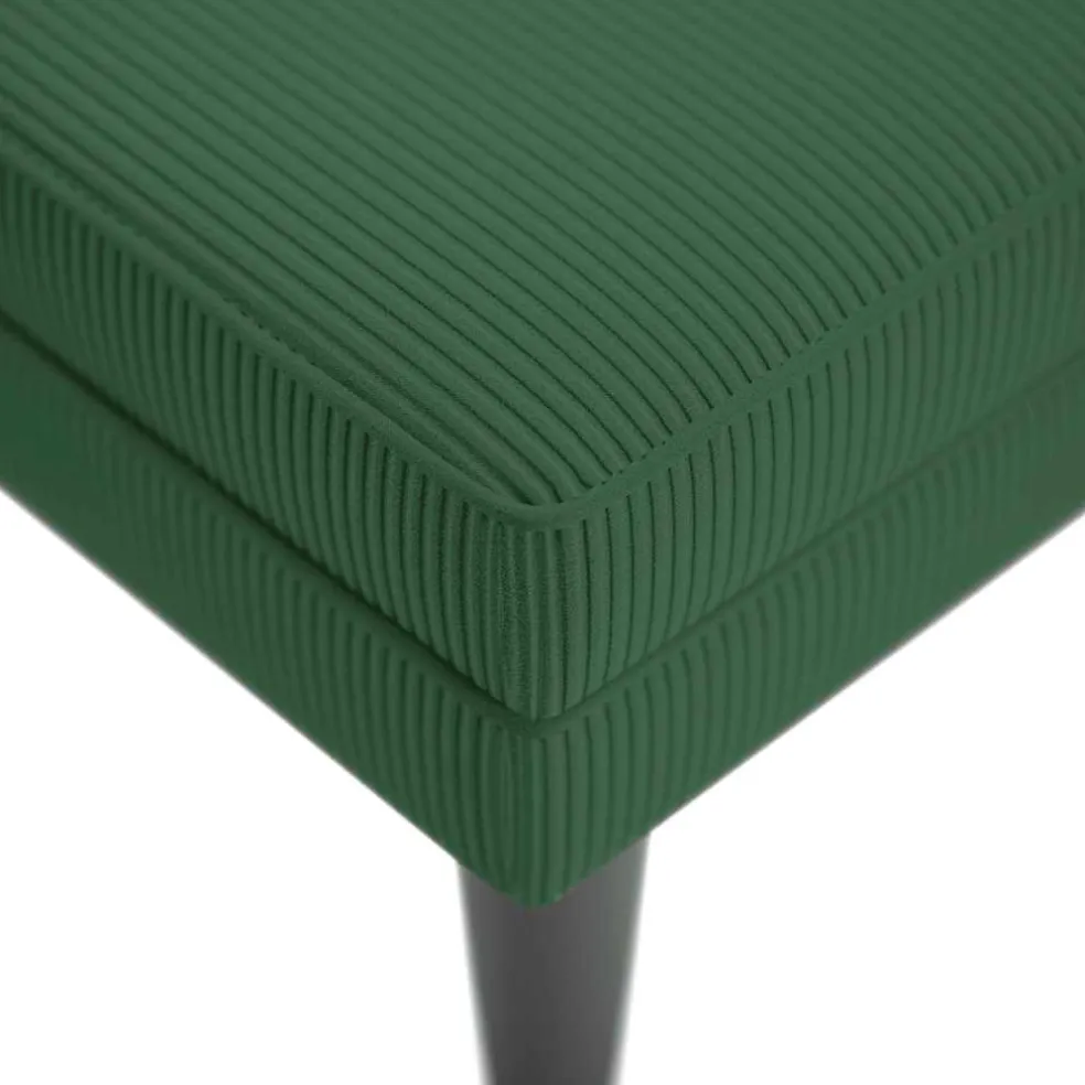 vidaXL Chaise longue met kussen corduroy stof donkergroen