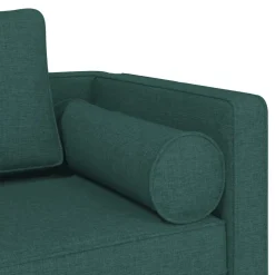 vidaXL Chaise longue met kussens stof donkergroen