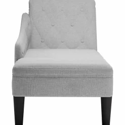 vidaXL Chaise longue met kussen corduroy stof blauw