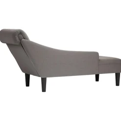 vidaXL Chaise longue met kussen en rechterarmleuning stof taupe