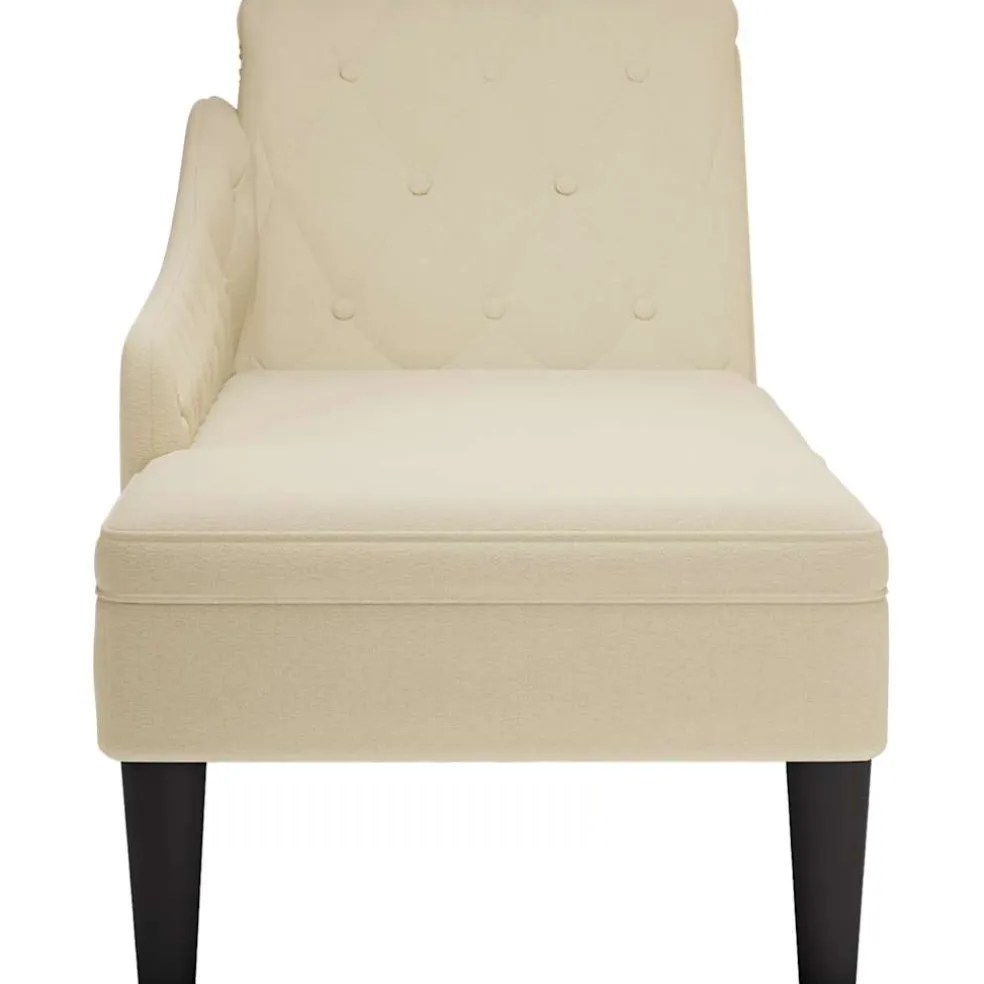 vidaXL Chaise longue met kussen&rechterarmleuning fluweel donkergrijs
