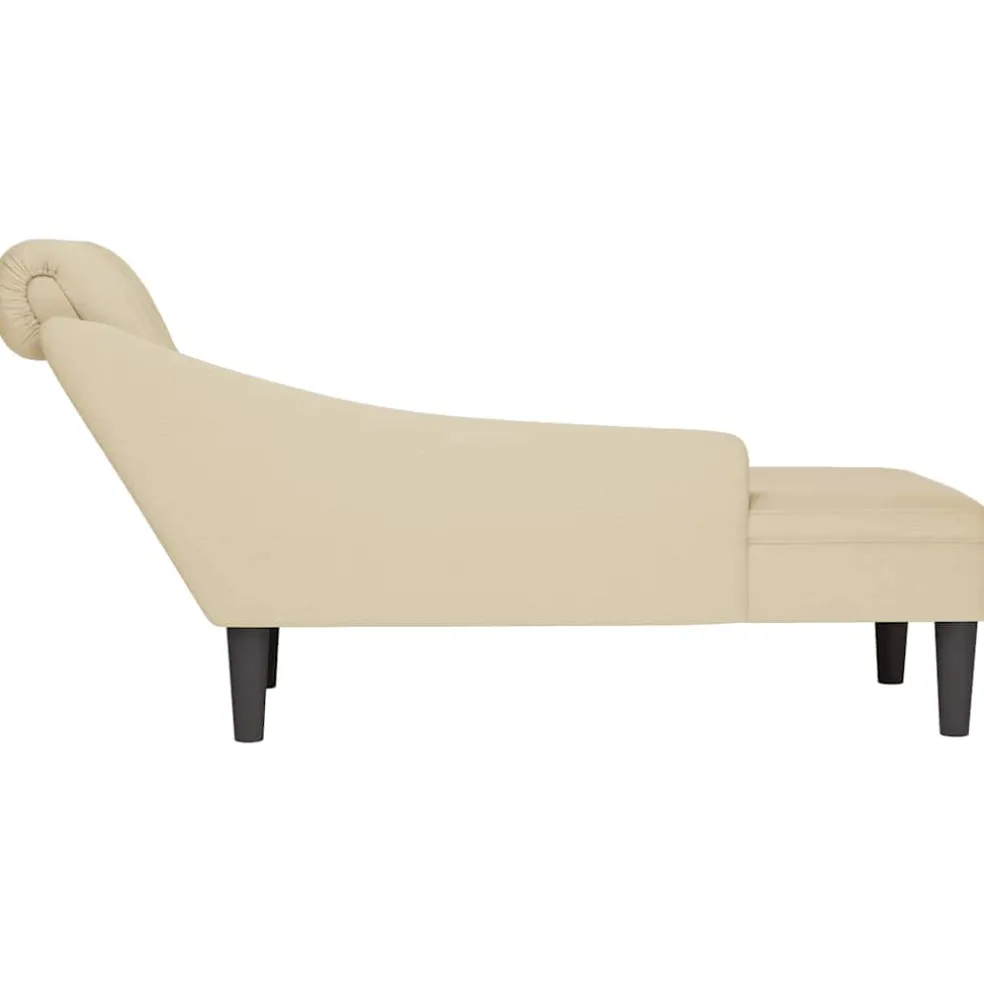 vidaXL Chaise longue met kussen&rechterarmleuning fluweel donkergrijs