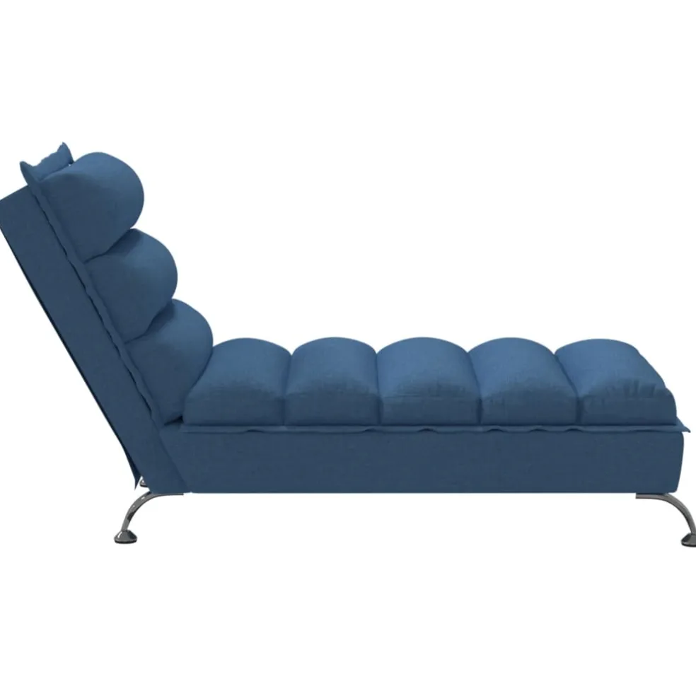 vidaXL Chaise longue met kussen en rechterarmleuning fluweel zwart
