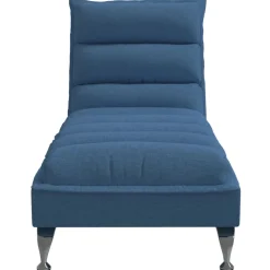 vidaXL Chaise longue met kussen en rechterarmleuning fluweel zwart