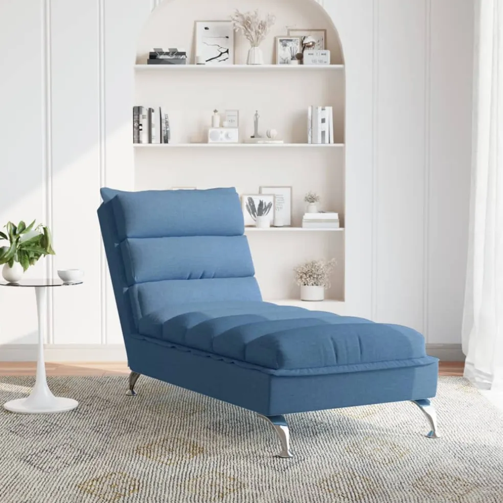 vidaXL Chaise longue met kussen en rechterarmleuning fluweel zwart