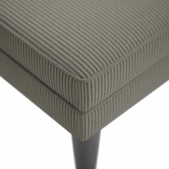 vidaXL Chaise longue met kussen corduroy stof lichtgrijs