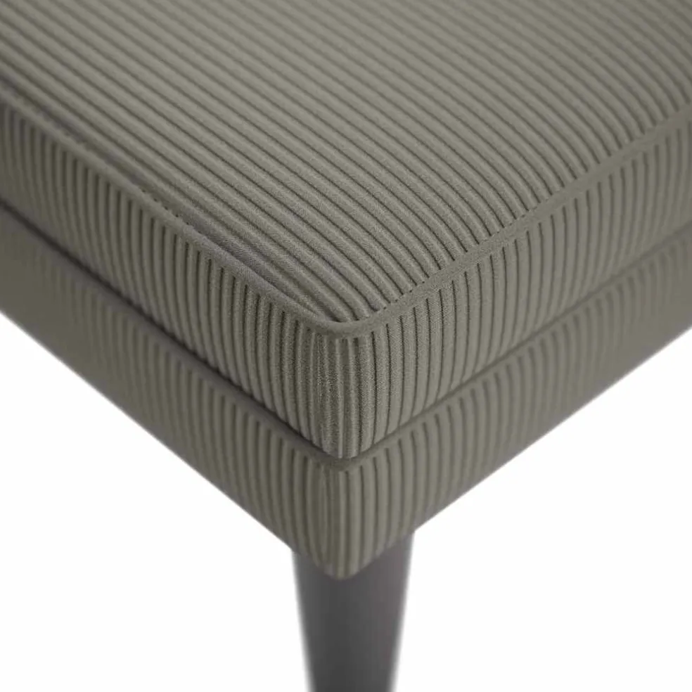 vidaXL Chaise longue met kussen corduroy stof lichtgrijs