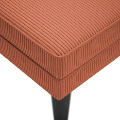 vidaXL Chaise longue met kussen corduroy stof rood oranje